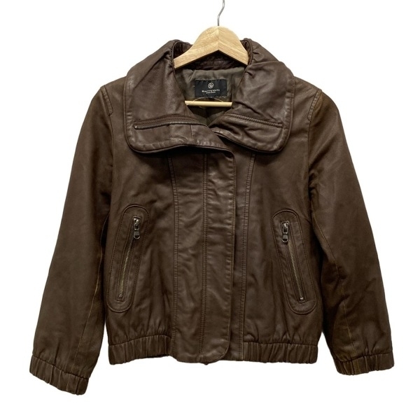 ビューティアンドユース ユナイテッドアローズ BEAUTY&YOUTH UNITEDARROWS ライダースジャケット サイズS - ダークブラウン レディース拍卖