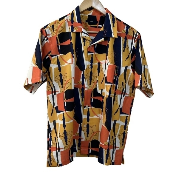 シップス SHIPS 半袖シャツ サイズM - オレンジ×ダークイエロー×マルチ メンズ トップス拍卖