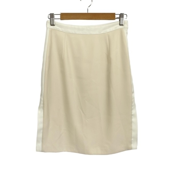 エリザベッタフランキ ELISABETTA FRANCHI スカート サイズ42 L - 白×ベージュ レディース ひざ丈/サイドスリット 美品 ボトムス拍卖