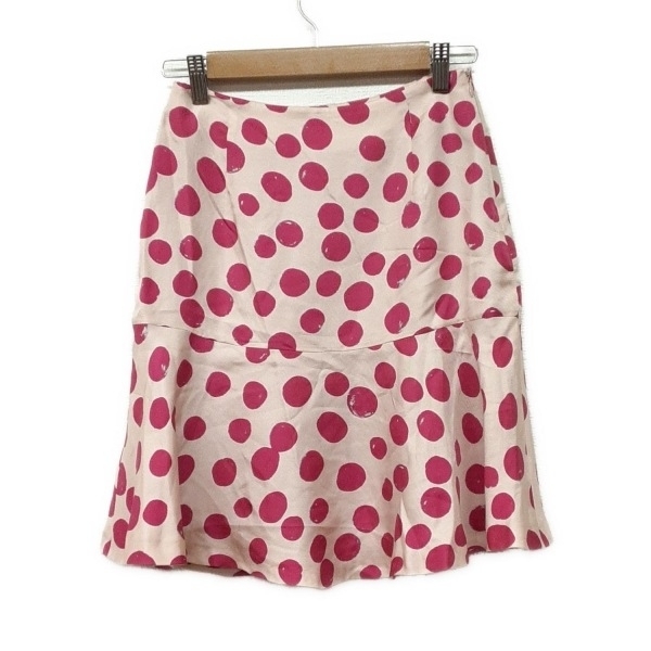 レコパン LesCopains スカート サイズ38 M - ライトピンク×ピンク レディース ひざ丈/ドット柄 美品 ボトムス拍卖