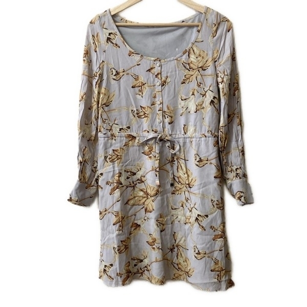 グレースコンチネンタル GRACE CONTINENTAL サイズ36 S - ライトパープル×ライトブラウン×マルチ レディース 長袖/ひざ丈/花柄拍卖