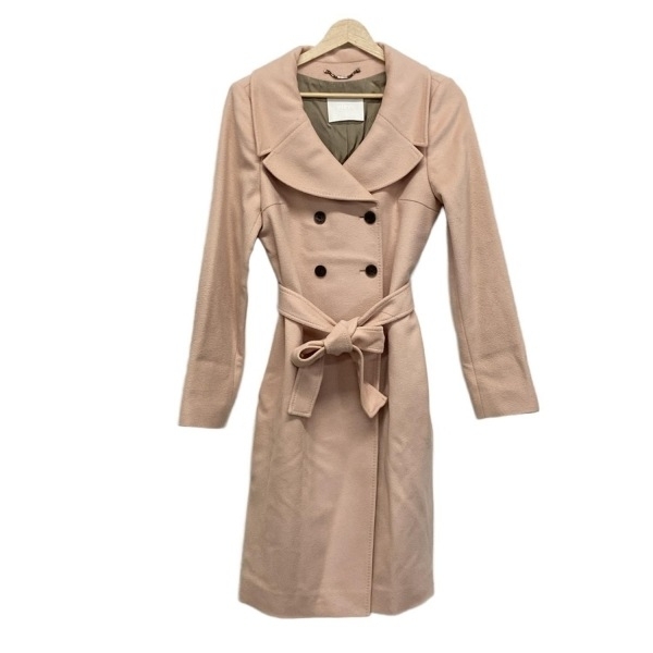 ヒューゴボス HUGOBOSS トレンチコート サイズ2 US - ライトピンク レディース 長袖/ロング丈/秋/冬 コート拍卖