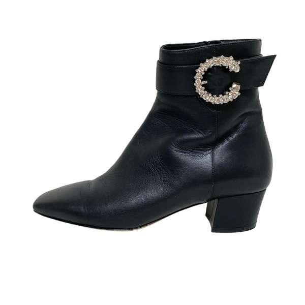ジミーチュウ JIMMY CHOO ショートブーツ 37 - レザー 黒 レディース ラインストーン 靴拍卖