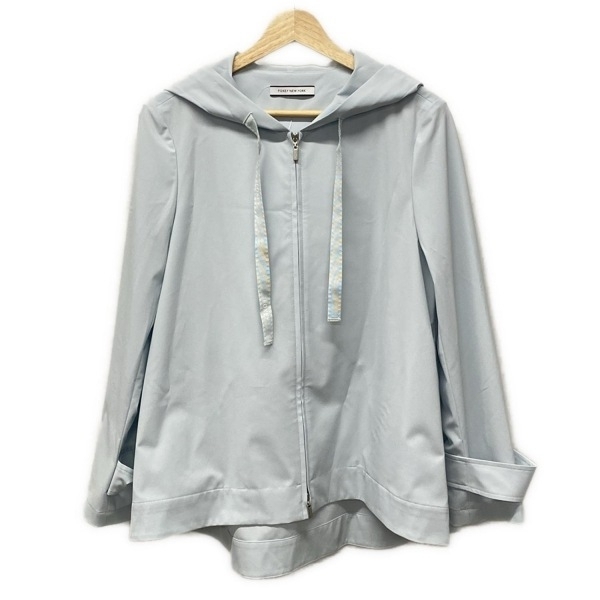 フォクシーニューヨーク FOXEY NEW YORK サイズ38 M 43475 カルメン ライトブルー レディース ショート丈/春・秋物 コート拍卖