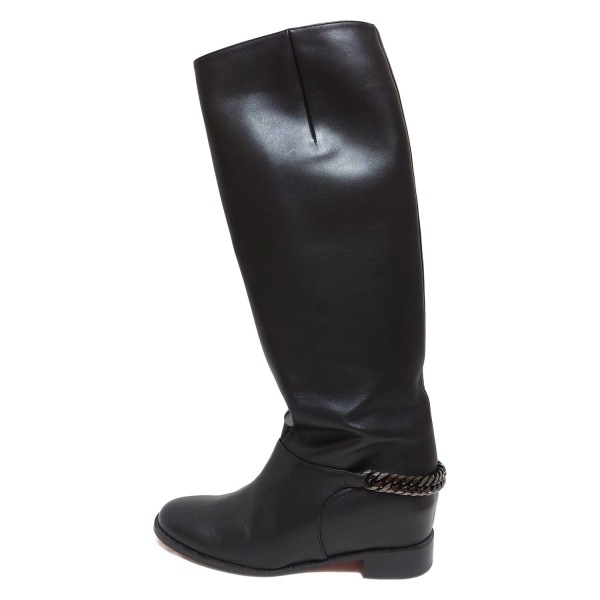 クリスチャンルブタン CHRISTIAN LOUBOUTIN ロングブーツ 35 - レザー 黒 レディース チェーン 靴拍卖