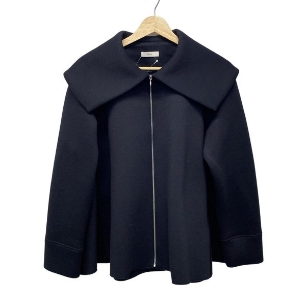 ヨリ yori ブルゾン サイズF - 黒 レディース 長袖/ジップアップ/春/秋 ジャケット拍卖