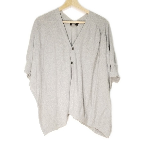 ズッカ ZUCCA カーディガン サイズM - ライトグレー レディース 半袖 トップス拍卖
