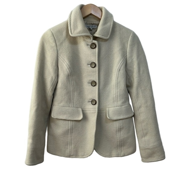 ローラアシュレイ LAURAASHLEY サイズ9 M - ライトベージュ レディース 長袖/ショート丈/秋/冬 コート拍卖