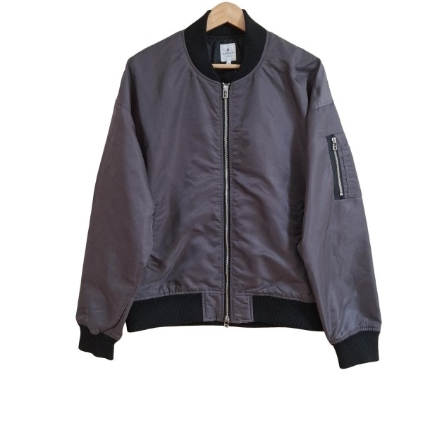 ランバンオンブルー LANVIN en Bleu ブルゾン サイズ50 - ダークグレー×黒 メンズ 長袖/ジップアップ/春/秋 ジャケット拍卖