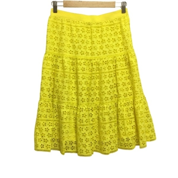 デュアルヴュー DUAL VIEW スカート サイズ40 M - イエロー レディース サイドファスナー/レース ボトムス拍卖