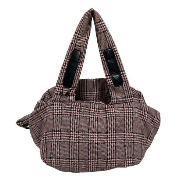 シーバイクロエ SEE BY CHLOE ハンドバッグ - コットン 白×レッド×マルチ 千鳥格子柄 バッグ拍卖