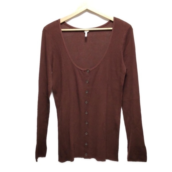 エルメス HERMES カーディガン サイズME - ダークブラウン レディース 美品 トップス拍卖