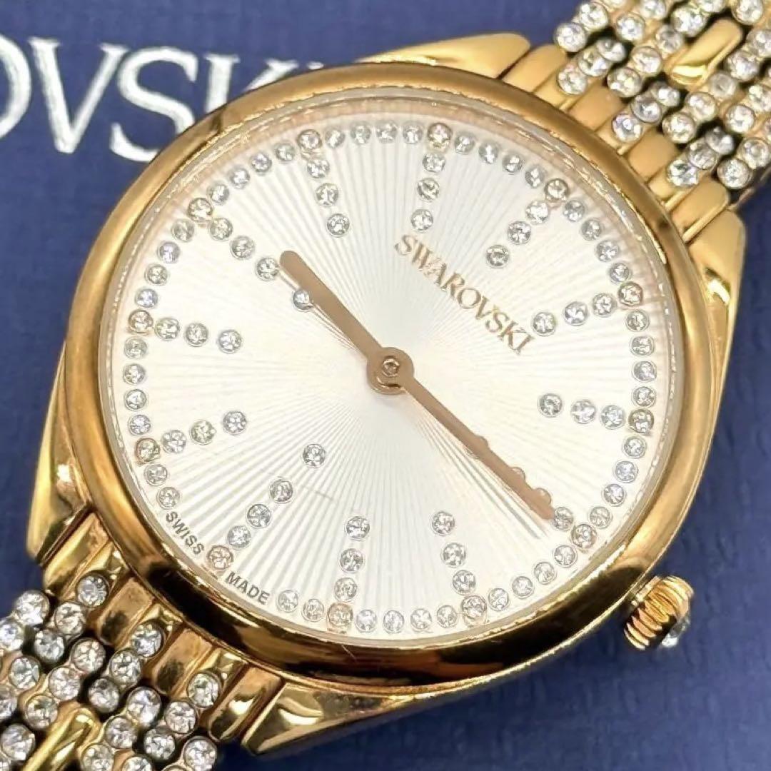 現行 稼働 スワロフスキー アトラクト 腕時計 クォーツ ローズゴールド cr1拍卖
