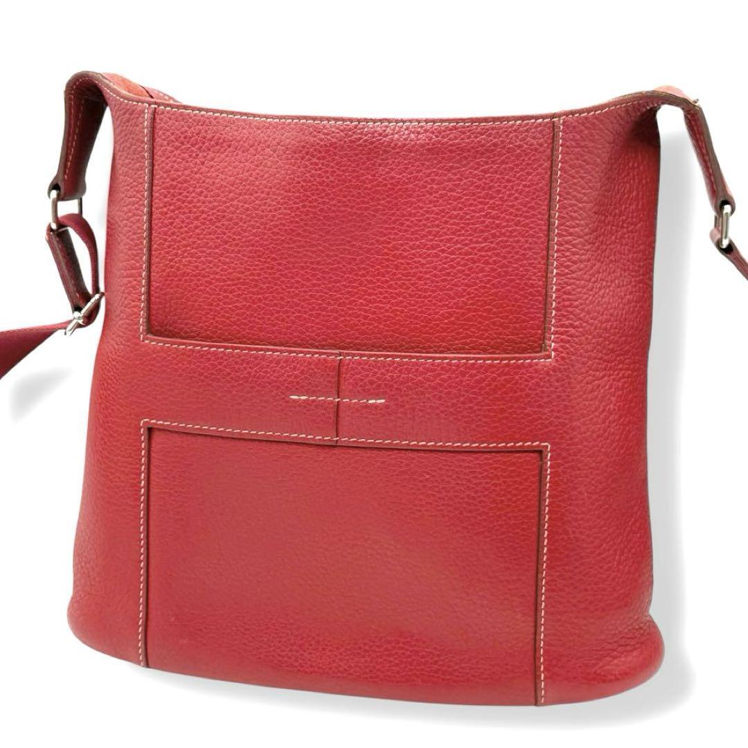 エルメス ショルダーバッグ グッドニュースPM ルージュカザック トリヨンクレマンス レザー Hロゴ 斜め掛け クロスボディ 3737拍卖