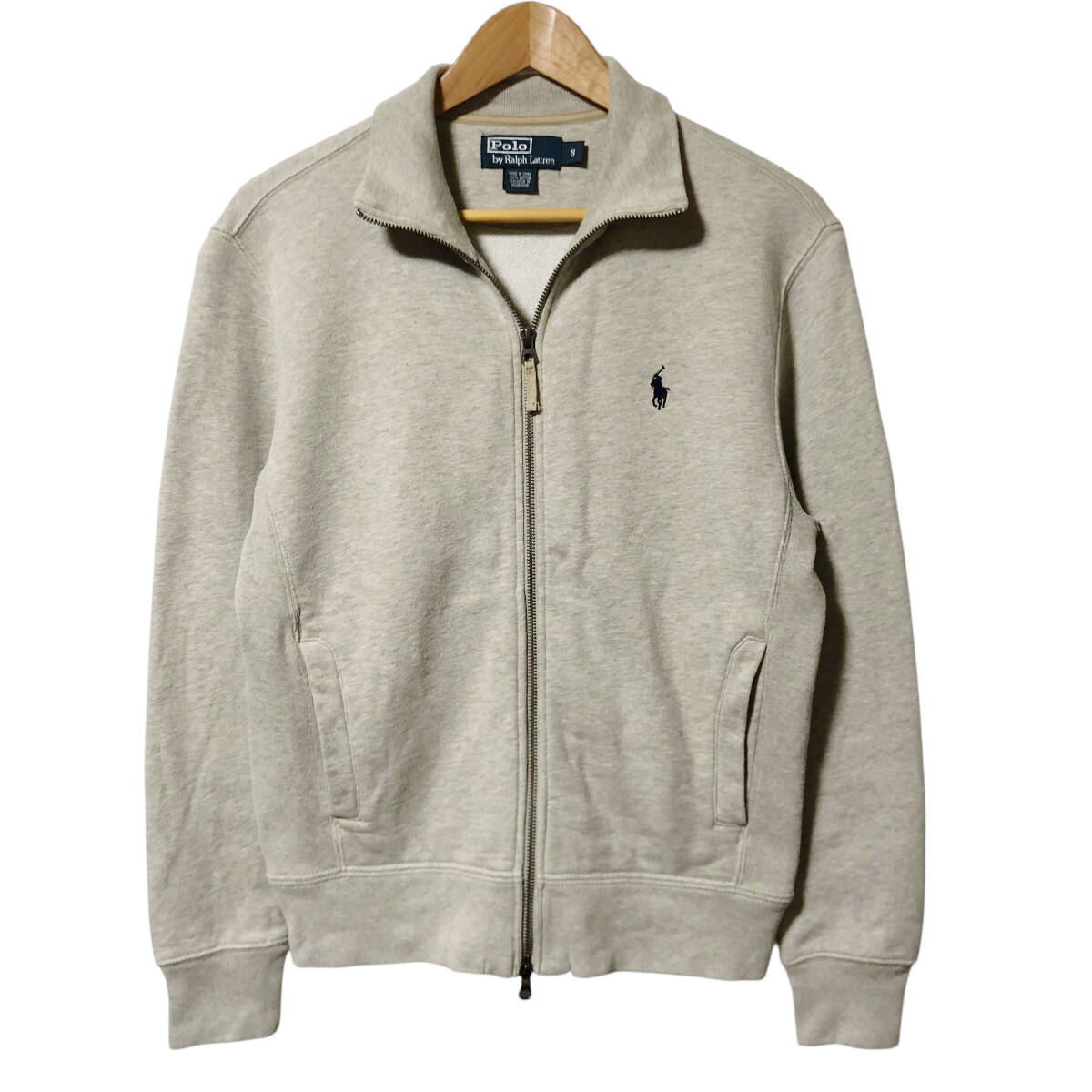 Polo by Ralph Lauren ポロバイラルフローレン スウェット ジャケット ジップアップ ポニー刺繍 S グレー系 メンズ A24拍卖