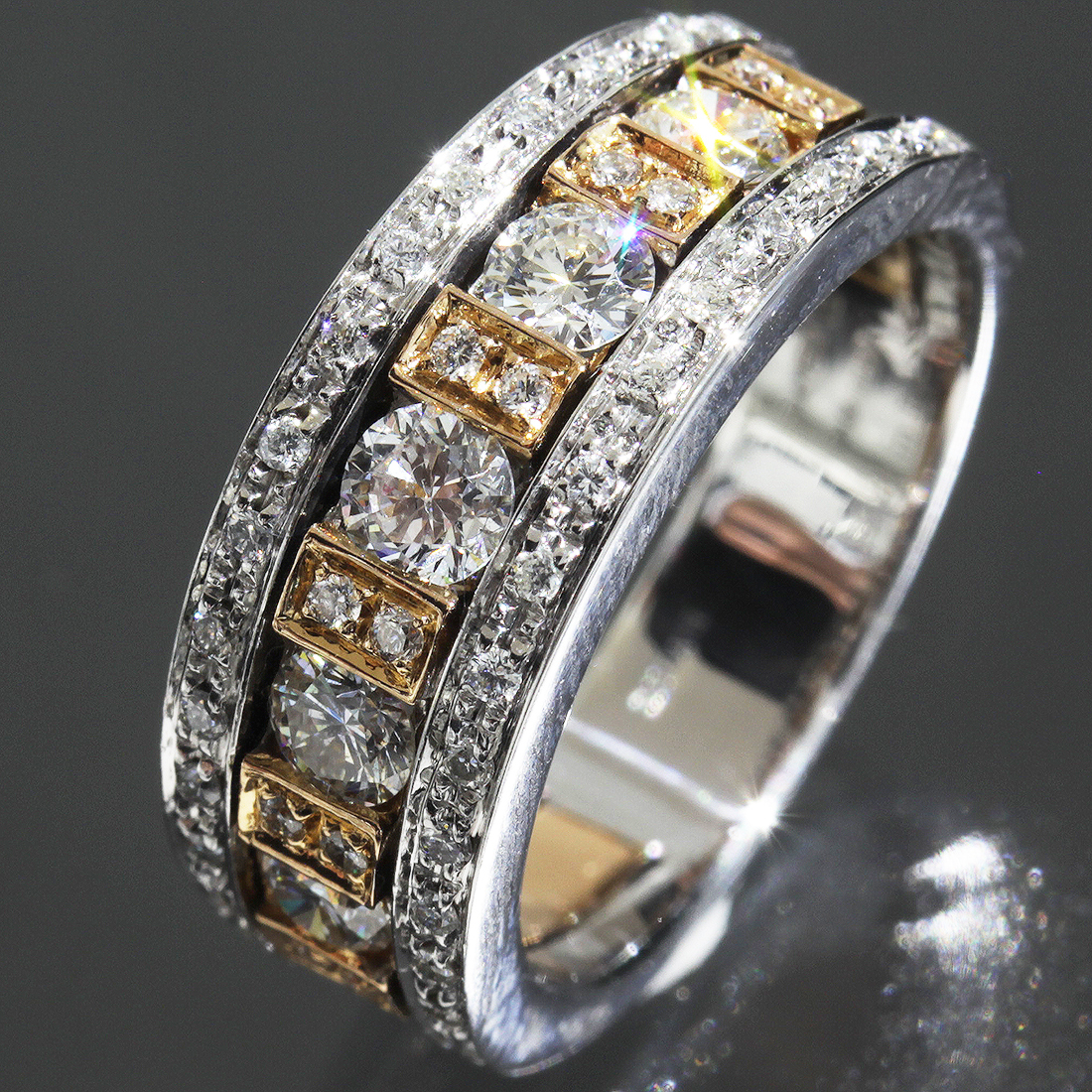 ダミアーニ ベルエポック ダイヤ リング 8.5号 K18WG PG 7g 指輪●新品仕上済 DAMIANI 6266A拍卖