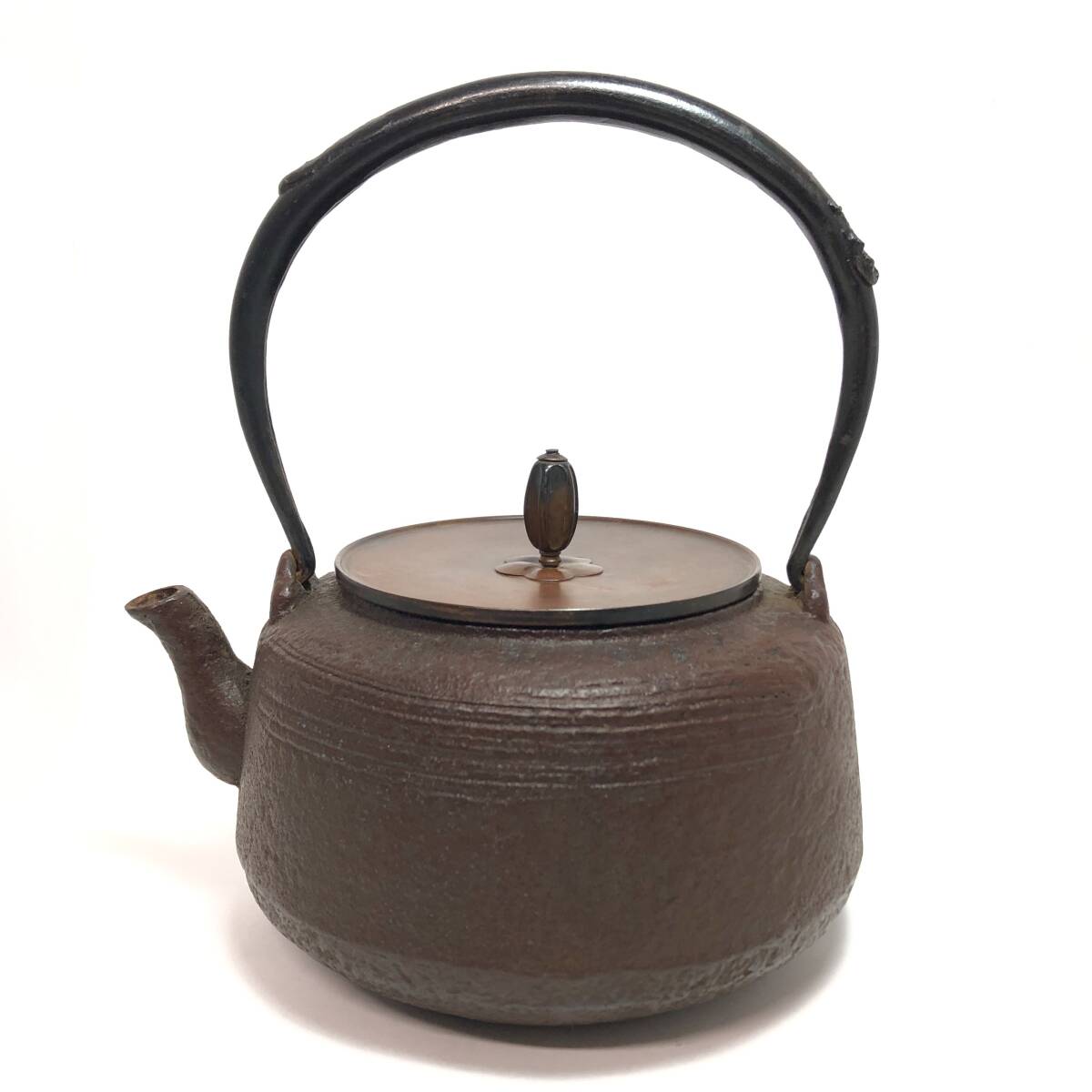 *寒稚羽毛目 茶釜 鉄瓶 茶器 茶道具 煎茶道具 水注 急須 伝統工芸品 骨董 しおり/箱拍卖