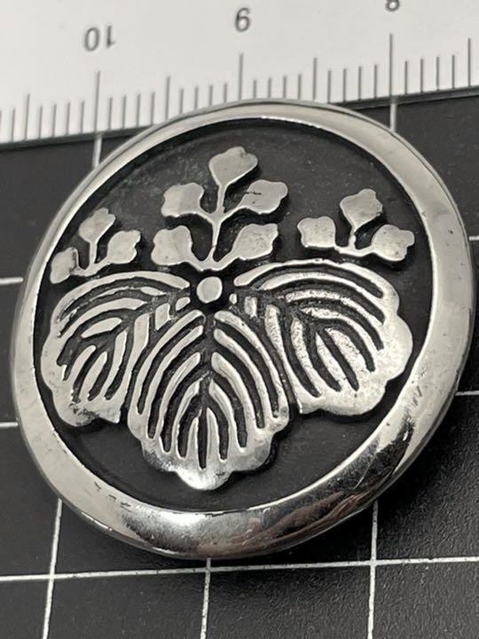 家紋コンチョ★丸に五三桐★中★ジャーマンシルバー拍卖