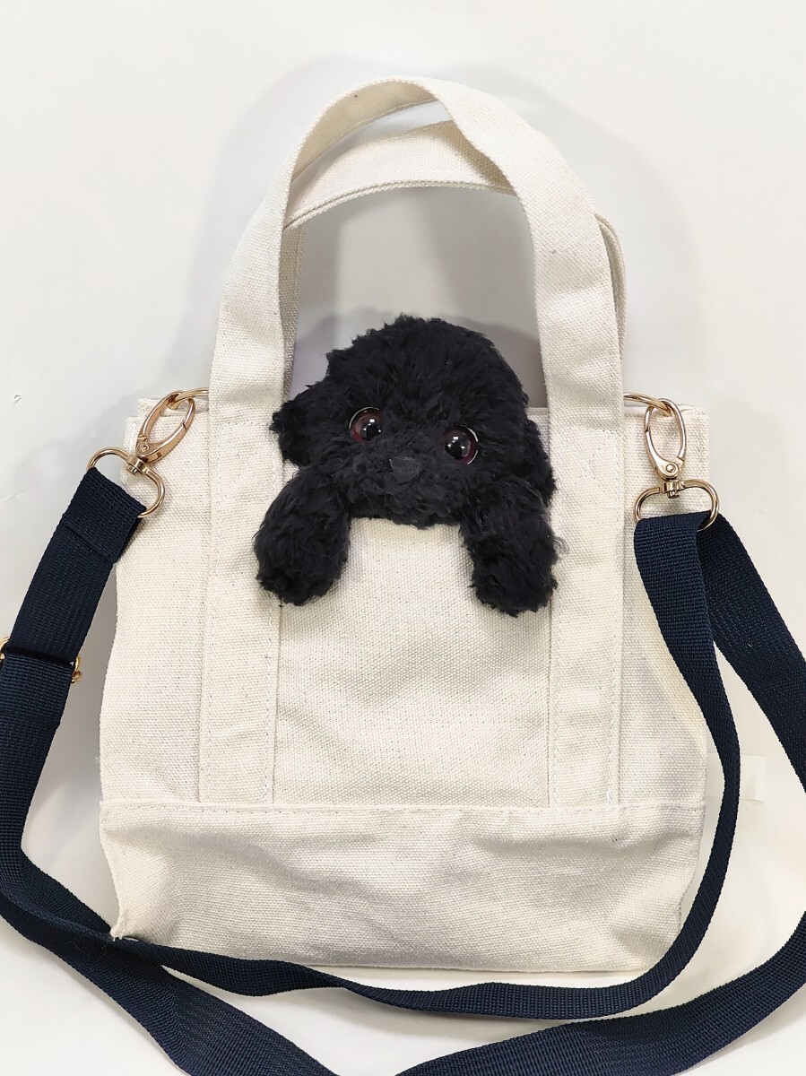 -nyamu- トイプードルブラックのすっぽりトートバッグ 拍卖