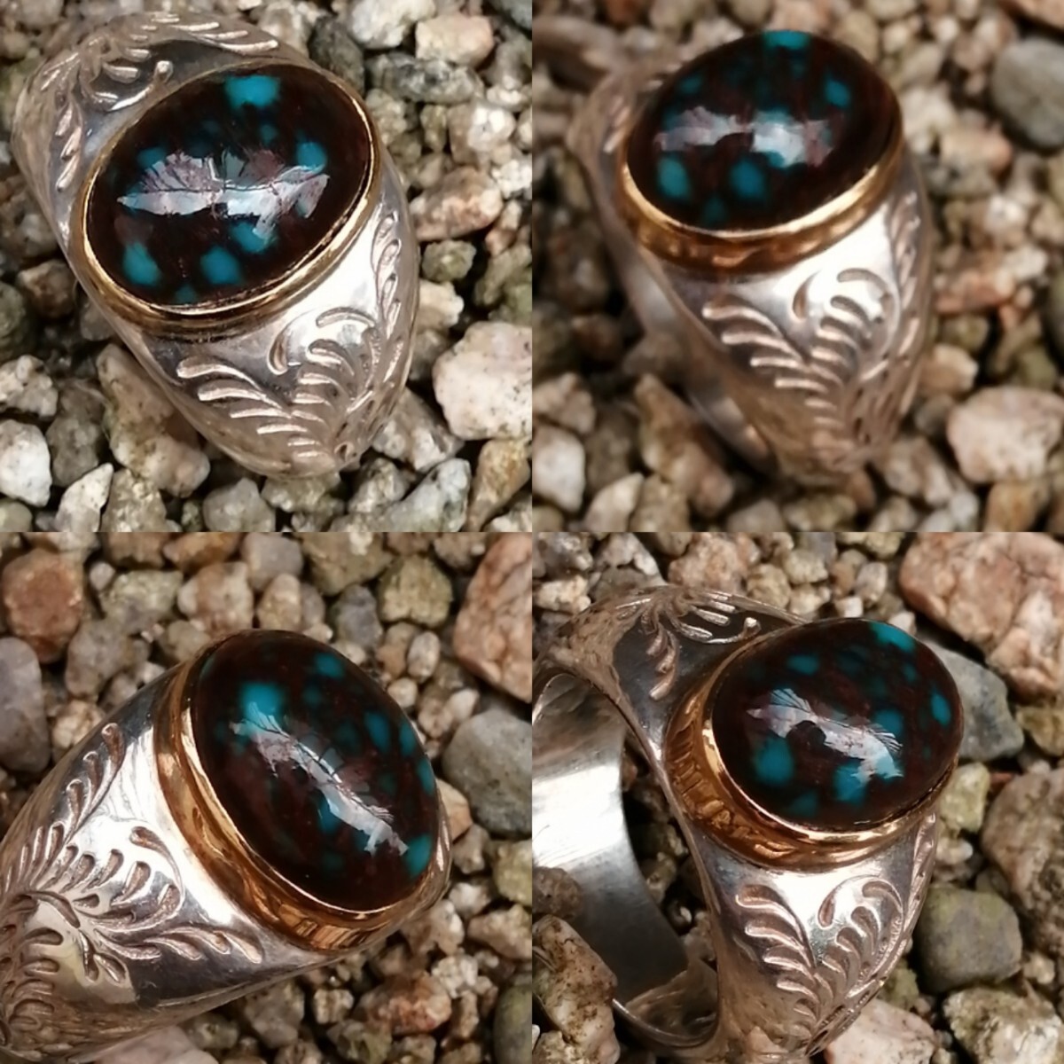 インディアンジュエリー Turquoise ターコイズ navajo ナバホ hopi ホピ シルバー k18 ゴールド silver 925 リング 指輪 アクセサリー sv拍卖