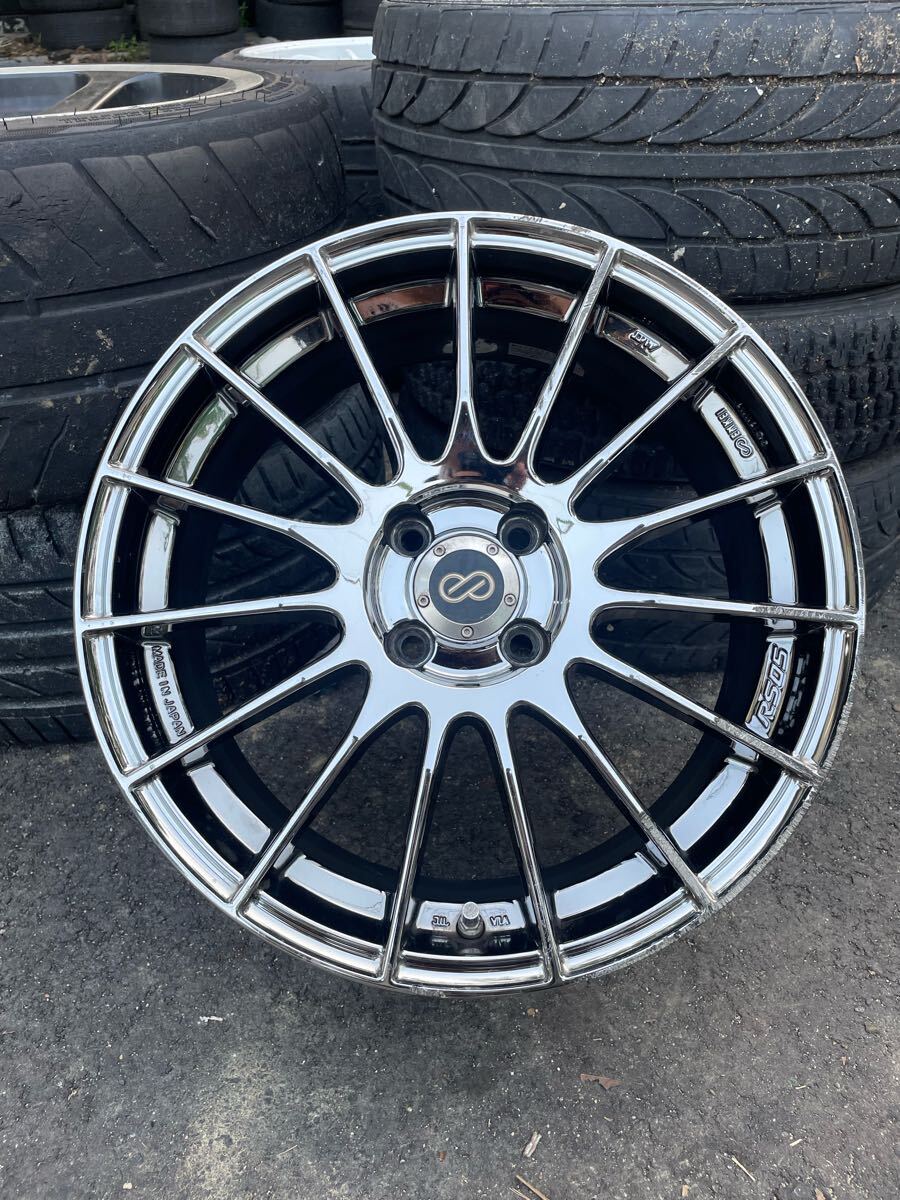 ENKEI RS05 17インチ 7J+45 PCD100 4H SBC エンケイ アルミホイール メッキ タイヤ ミニクーパー フィット ロードスター ヴィッツ 軽量拍卖