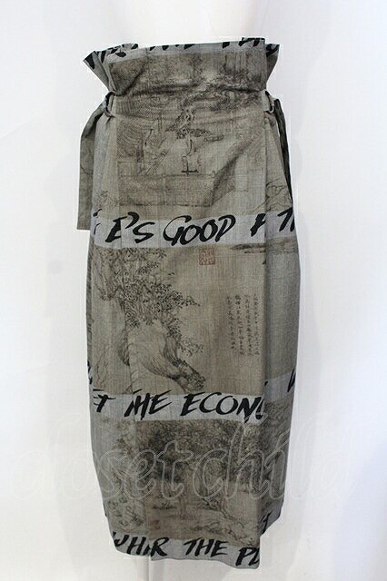 ヴィヴィアンウエストウッド 中古 / Chinese Drawing ラップスカート 36 グレー系 O-25-07-06-018-sk-IG-OS拍卖