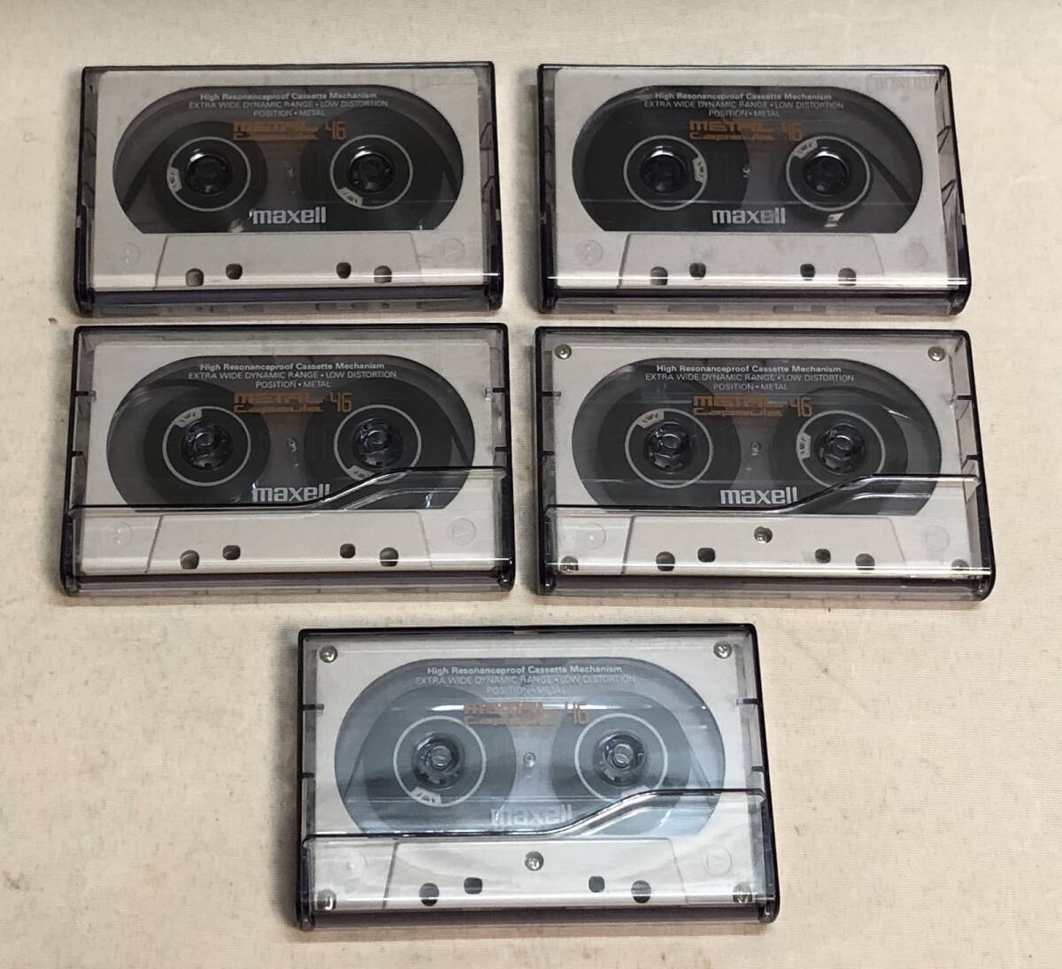 希少◇maxell マクセル METAL46 テープ 白 5本拍卖