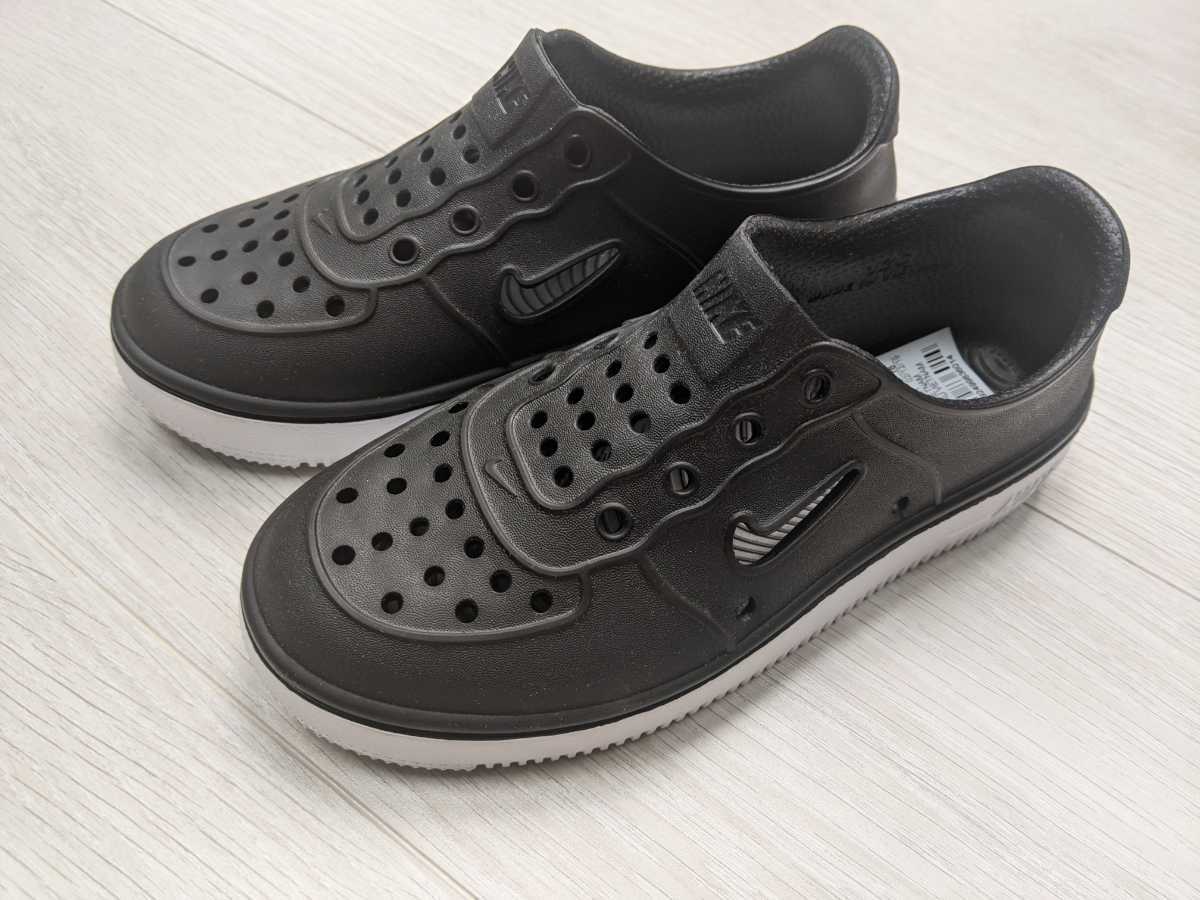 新品未使用 NIKE FORCE1 キッズ スニーカー 18cm ナイキ フォースワン 黒 アウトドア キャンプ 海 川 サマー 拍卖