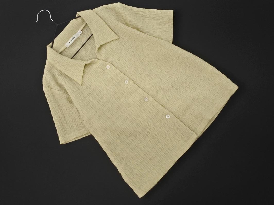 MOUSSY マウジー シャーリング シャツ sizeF/ベージュ ■◆ ☆ fga1 レディース拍卖