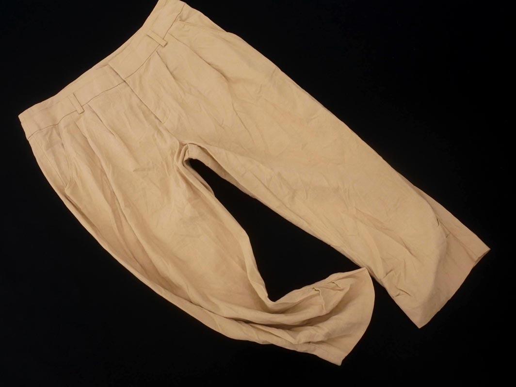 ネコポスOK ef-de エフデ クロップド パンツ size9/ベージュ ■◆ ☆ fga4 レディース拍卖