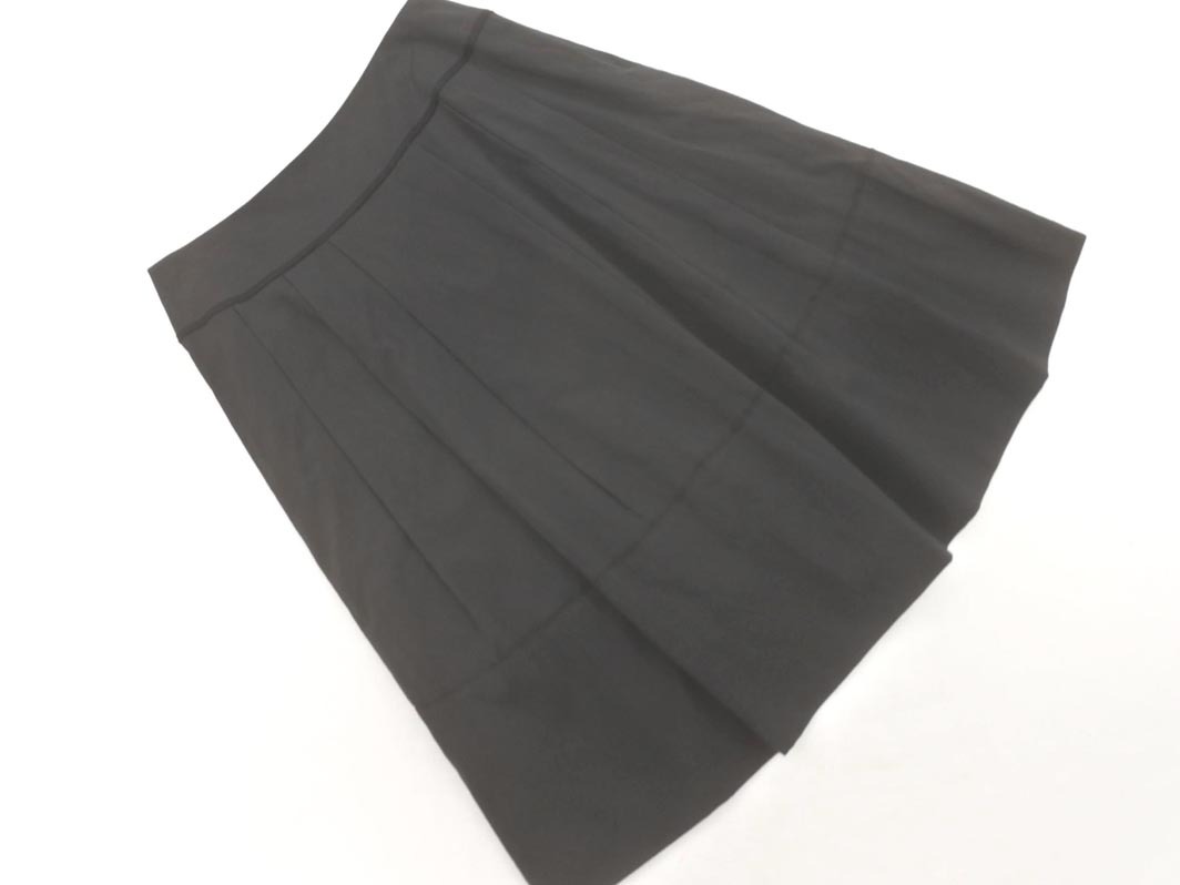 ネコポスOK 新品 ensuite エンスウィート フレア スカート size2/黒 ■■ ☆ fga8 レディース拍卖