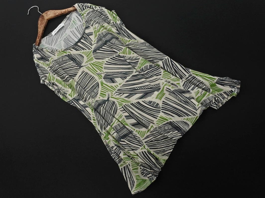 ネコポスOK AZUL BY MOUSSY アズールバイマウジー 総柄 カットソー sizeM/グレージュ ■◆ ☆ fga9 レディース拍卖