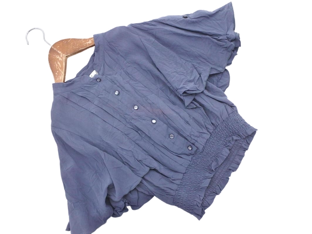 dazzlin ダズリン フレアスリーブ ブラウス シャツ sizeF/グレー ■◆ ☆ fga9 レディース拍卖