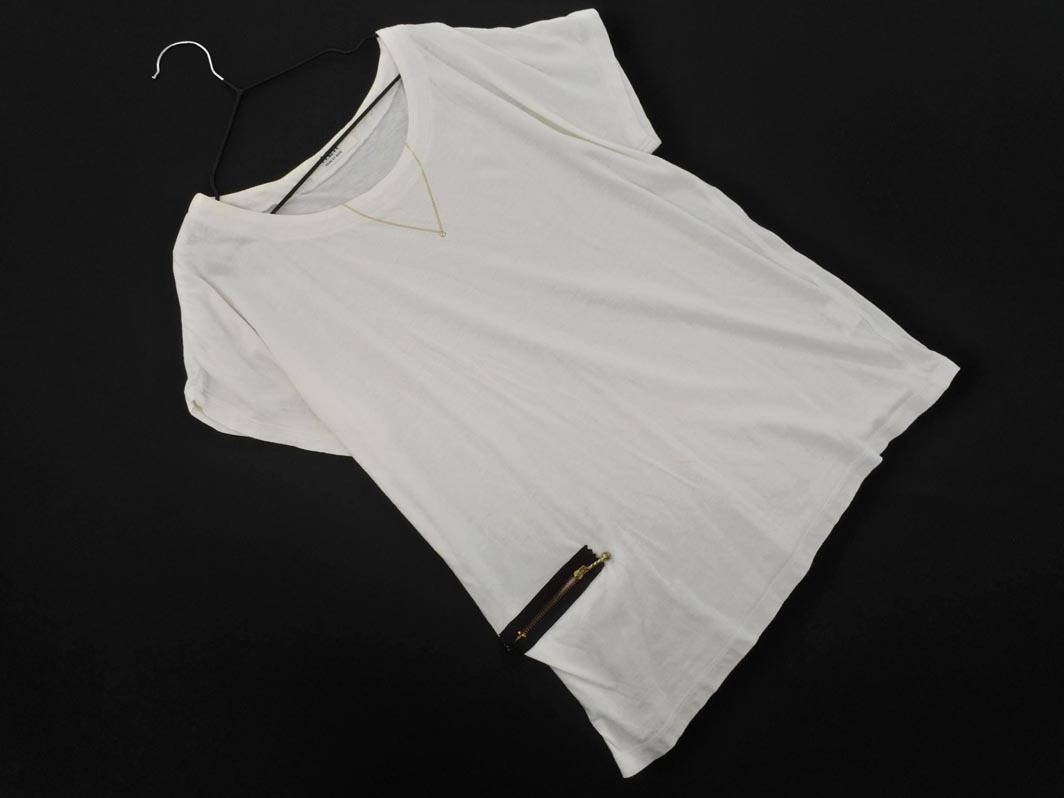 ネコポスOK ADAM ET ROPE’ アダムエロペ フレンチスリーブ カットソー size38/白 ■◆ ☆ fgb0 レディース拍卖