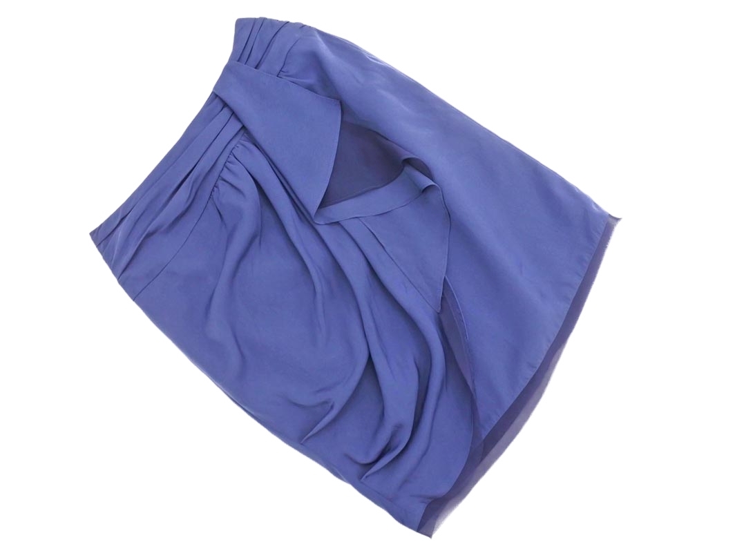 新品 Viaggio Blu ビアッジョブルー ドレープ ラップ調 タイト スカート size2/紺 ■■ ☆ fgb0 レディース拍卖