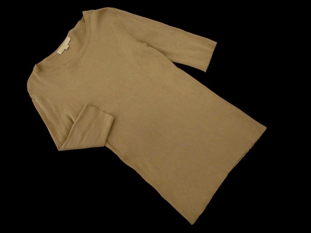 ネコポスOK MICHAEL KORS マイケルコース リブ カットソー size6/ベージュ ■◆ ☆ fgb5 レディース拍卖