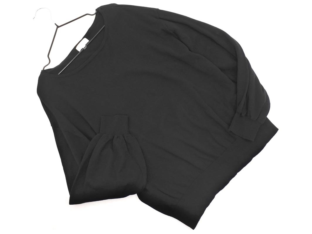 MACKINTOSH PHILOSOPHY マッキントッシュフィロソフィー コットン ニット カットソー size38/黒 ■◇ ☆ fgc4 レディース拍卖