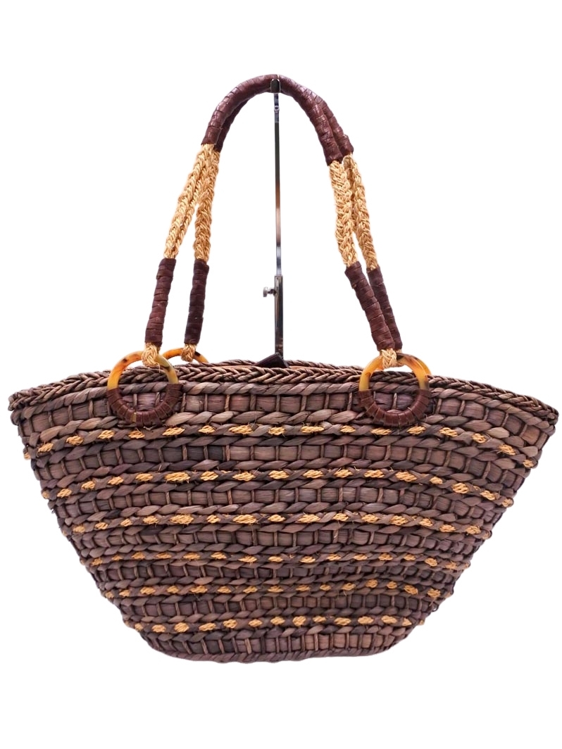 SHIPS シップス かご トート バッグ 茶 ■◆ ☆ fgc1 レディース拍卖