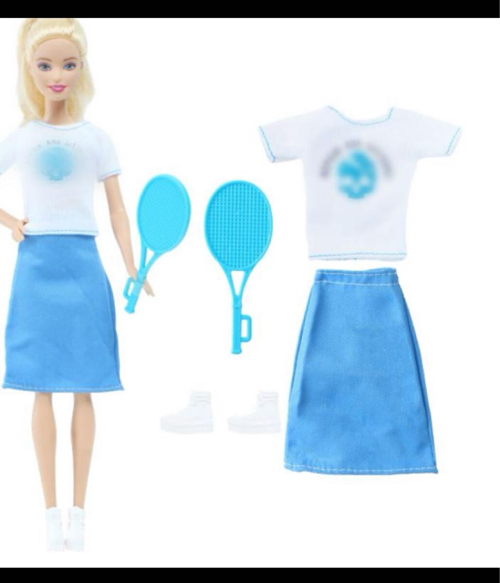 テニススタイルのお洋服リカちゃん・バービーちゃん・お人形さん用 バービー ドール 人形 リカちゃん拍卖