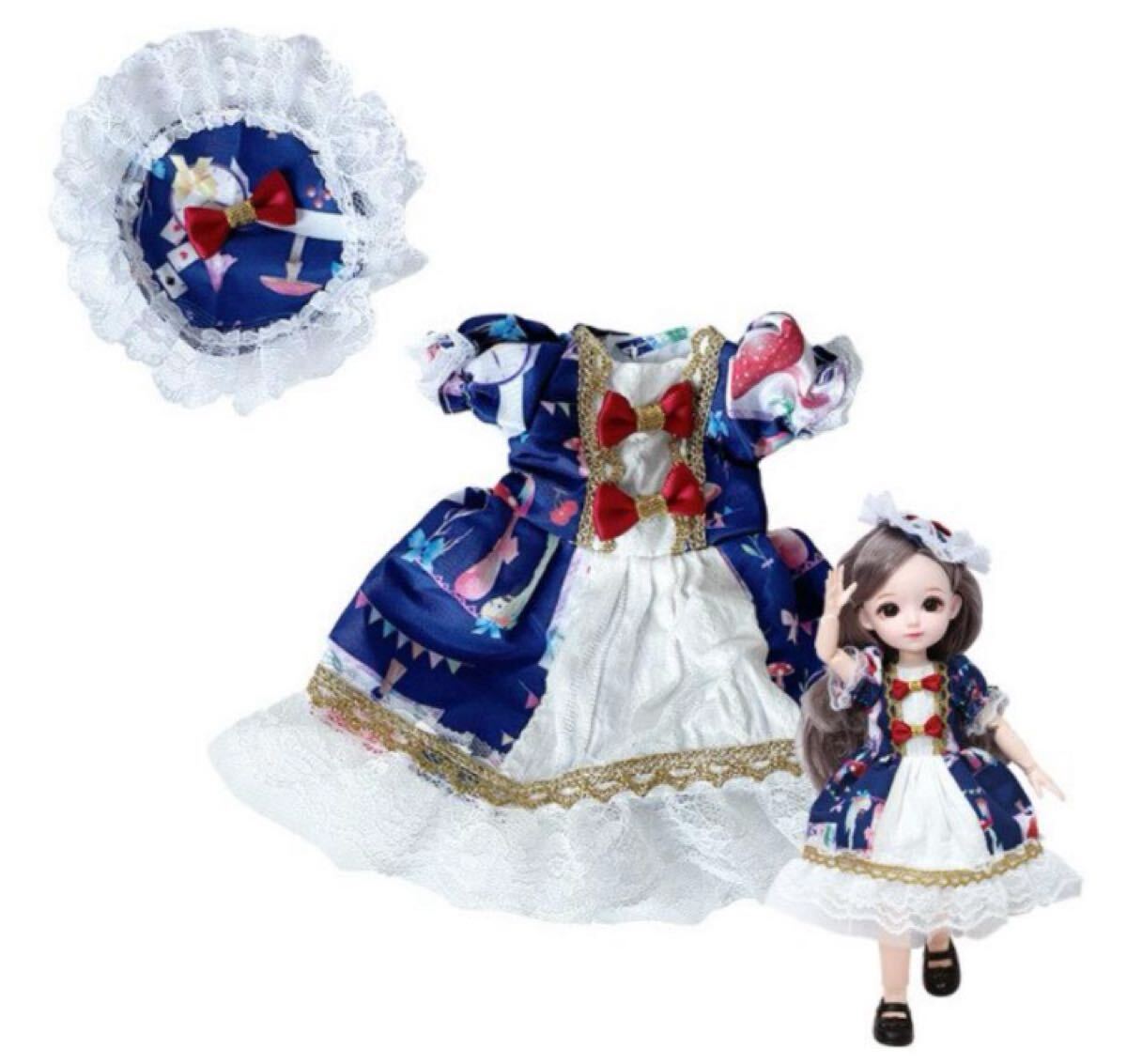 ロリータドレスセットリカちゃん・バービーちゃん・ブライス・お人形さん用 ドール ドレス 人形 ワンピース拍卖