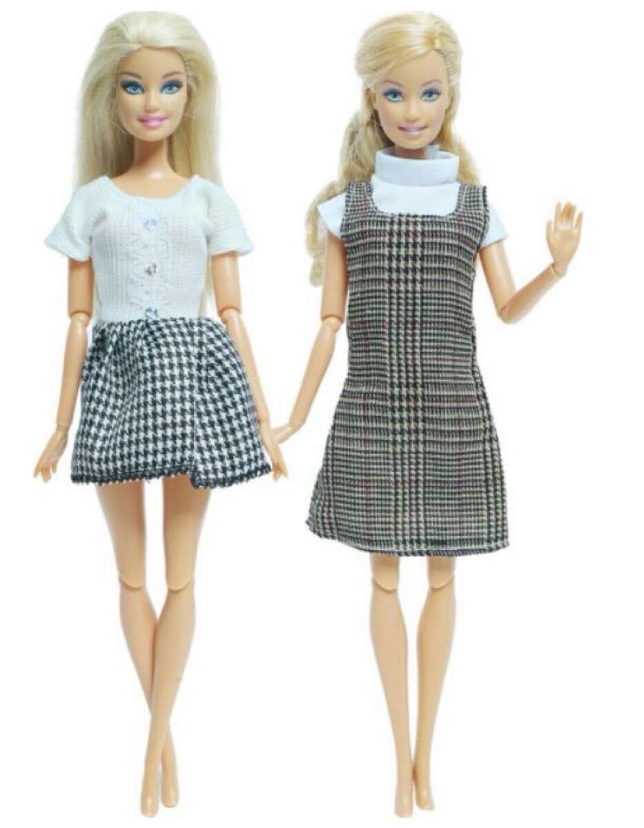 ワンピース2枚セットリカちゃん・バービーちゃん・お人形さん用 着せ替え人形 バービー ドール拍卖
