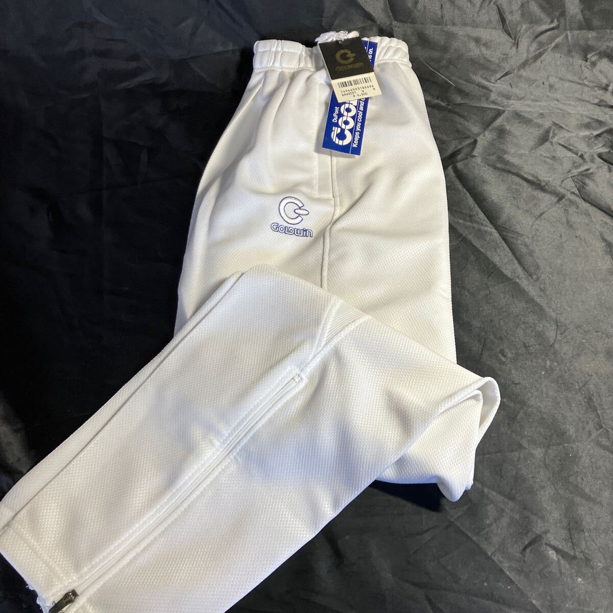 K49 GOLDWIN GAW2051 ジャージ Mサイズ ホワイト 新品未使用品 スポーツ ランニング ◎刺繍ロゴ入り拍卖