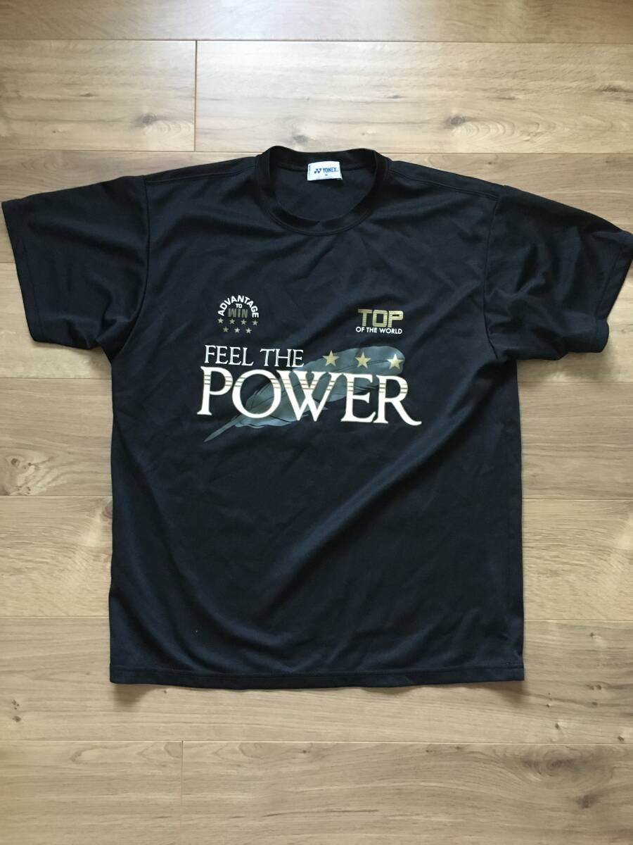 ヨネックス 半袖Tシャツ Mサイズ 美品 黒系 トップオブワールド拍卖
