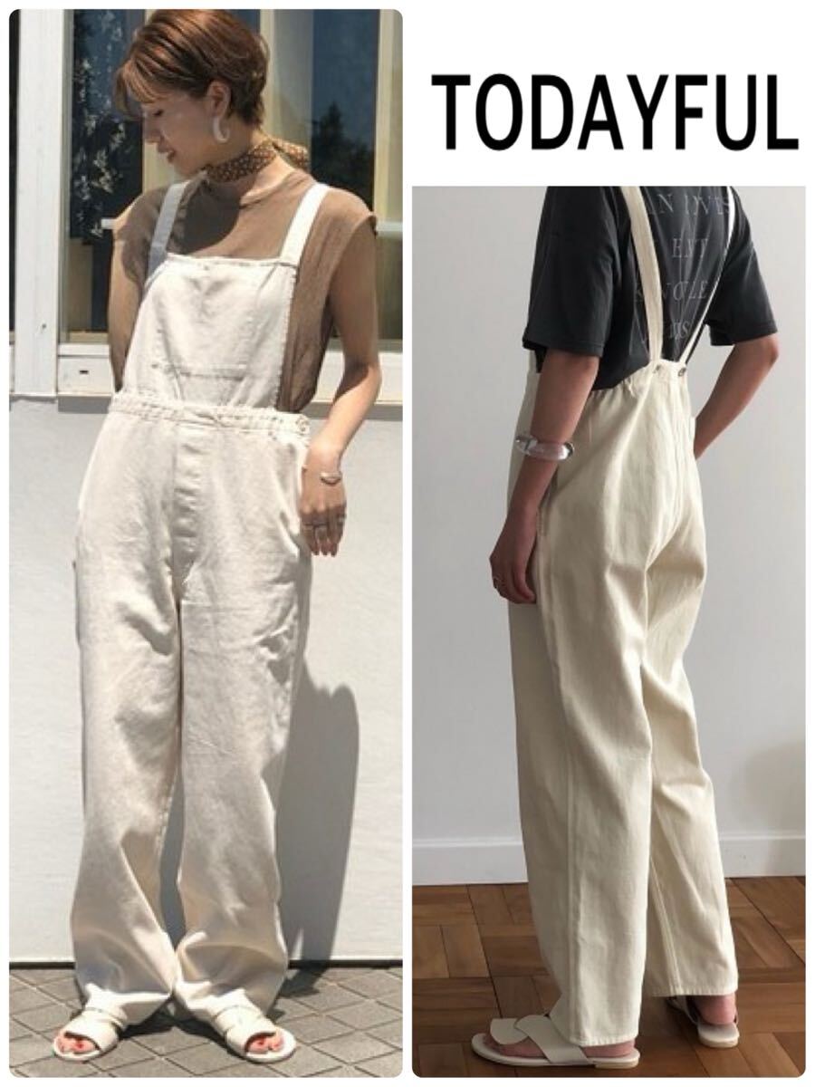 TODAYFUL トゥデイフル ウォッシュドツイルサロペット白拍卖