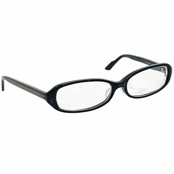 15046 グッチ メガネ シェリー 度付きレンズ ブラック 黒 クリアレンズ GG 9069NJ GUCCI ウェビング拍卖