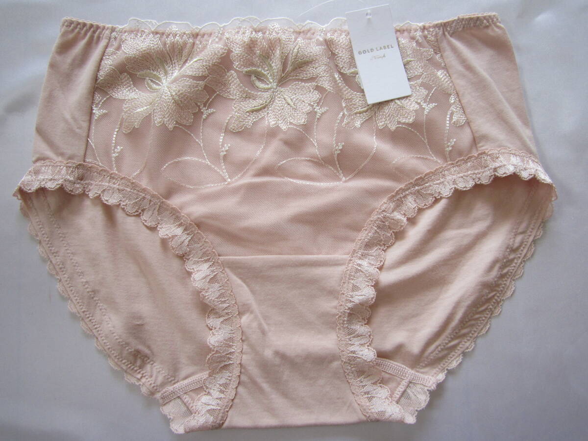 【トリンプ】ゴールドレーベル 綿45%深ばきショーツ LL カームピンク拍卖