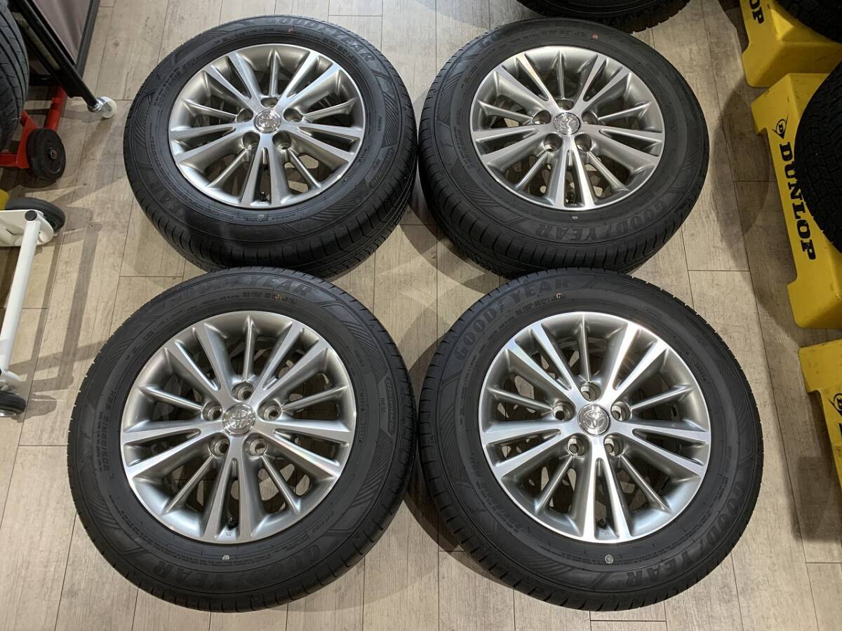 【2506007】トヨタ クラウン 純正 ホイール 16インチ 7J +45 PCD114.3 5H + GOODYEAR EfficientGrip RVF02 205/65R16 2022年 7mm 7.5mm拍卖
