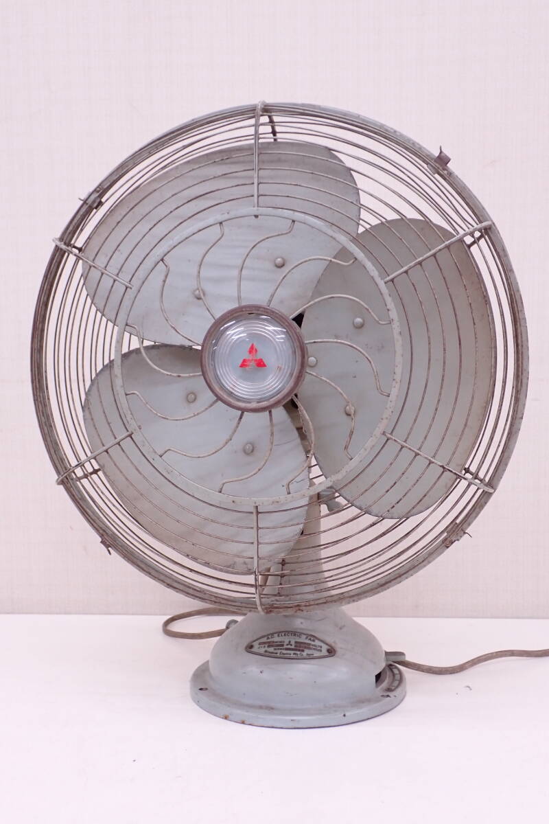 昭和レトロ 三菱 扇風機 お座敷扇 3枚羽根 30cm アンティーク ヴィンテージ M07039T拍卖