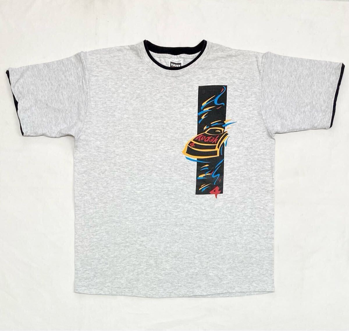 90s【Kodak】”NASCAR” No.4 CAR Tシャツ size L 企業物 Ernie Irvan ヘザーグレー ヴィンテージ/コダック ナスカー 富士フイルム拍卖