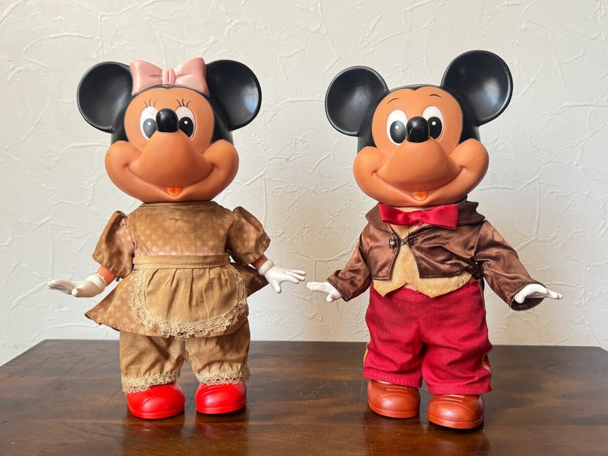 ヴィンテージ ミニー ミッキーマウス ソフビ フィギュア アメリカ 雑貨 昭和レトロ セット まとめて ディズニー 拍卖